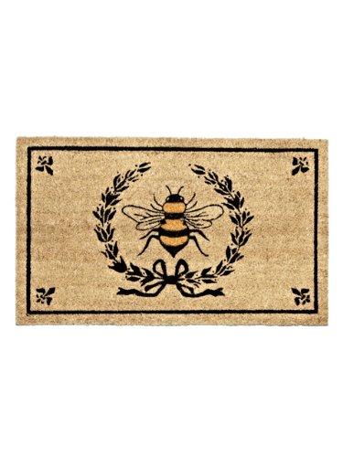 Abbott Coir Fibre Doormat, Bee in Crest
