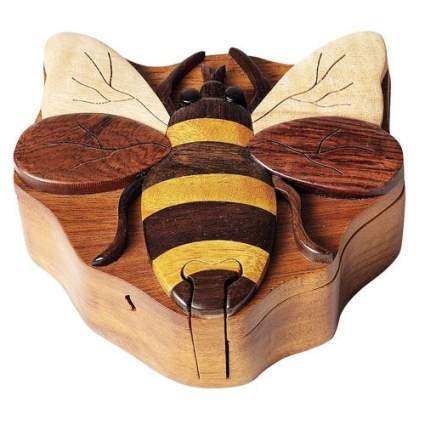 Bee Secret Wooden Puzzle Box