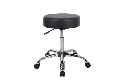 Black backless stool