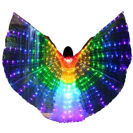 LED rainbow light up wings