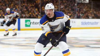 WATCH: Blues Center Tyler Bozak Bleeding After High Stick to Face