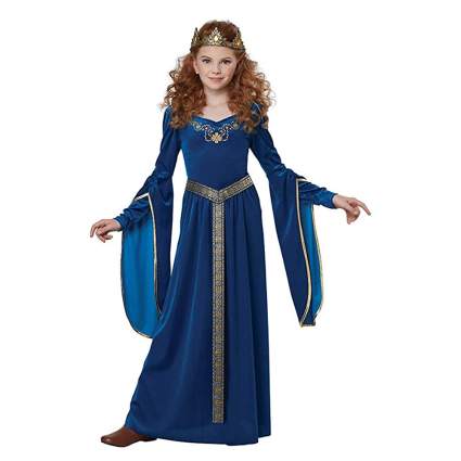 blue renaissance queen girls costume