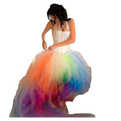 Rainbow wedding dress