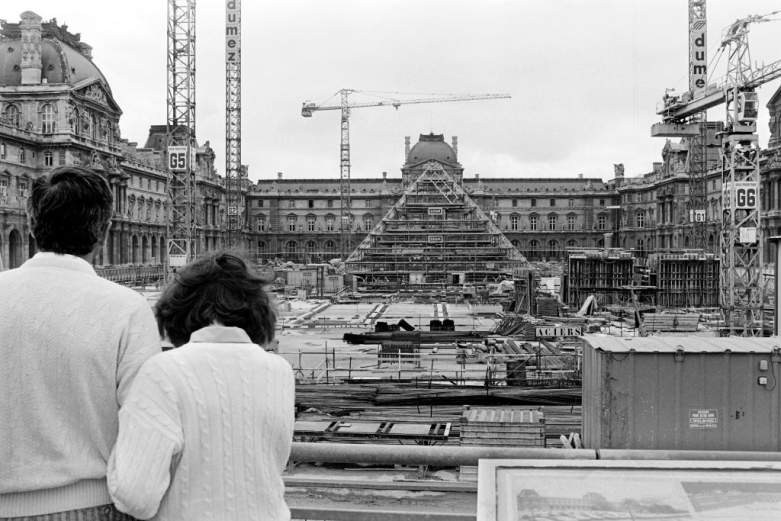 Louvre under construction