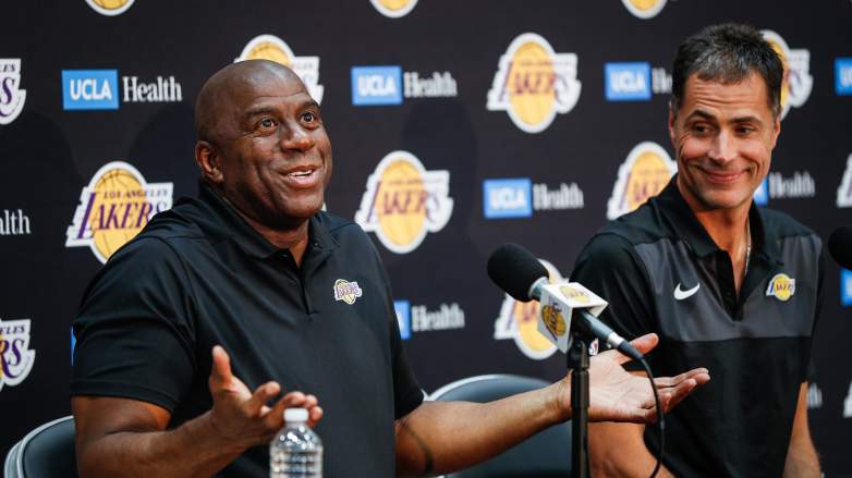 Earvin "Magic" Johnson & Rob Pelinka Los Angeles Lakers