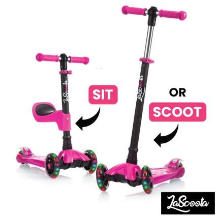 Lascoota 2-in-1 Kick Scooter with Removable Seat 