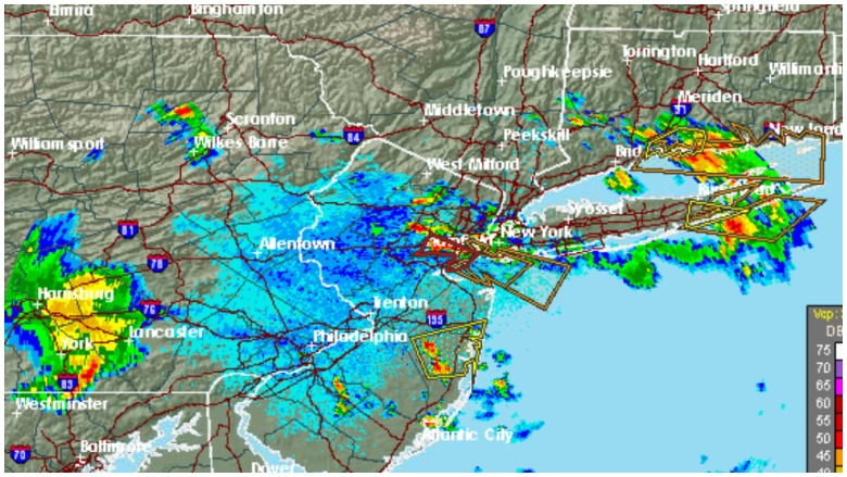 New Jersey Tornado Warning: Newark, Elizabeth, Plainfield