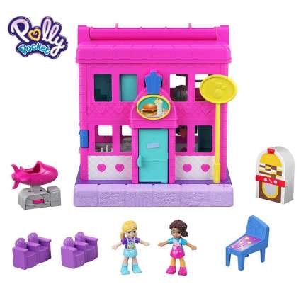 Polly Pocket Mattel Pollyville Diner, Multicolor