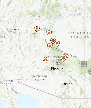 Arizona Fire Map List Of Fires Near Me Right Now Heavy Com