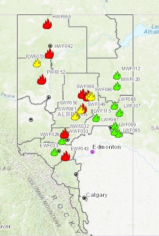 Alberta Fire Map