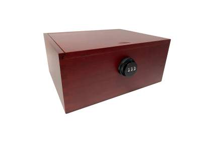 weed box with cherry finish