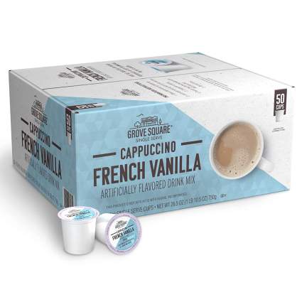 Grove Square French Vanilla Cappuccino Pods 50-Count