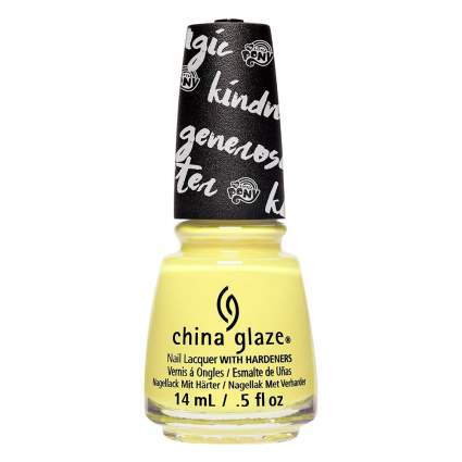 Pastel yellow nail polish