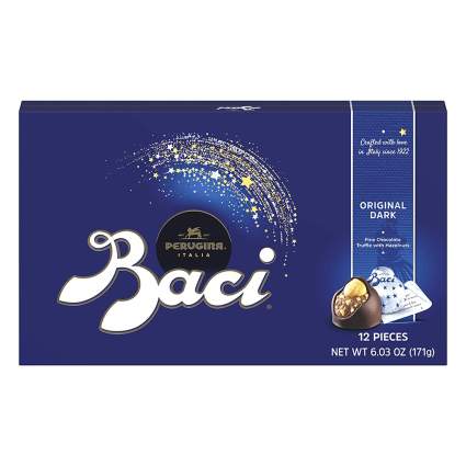 Blue box of Baci chocolates
