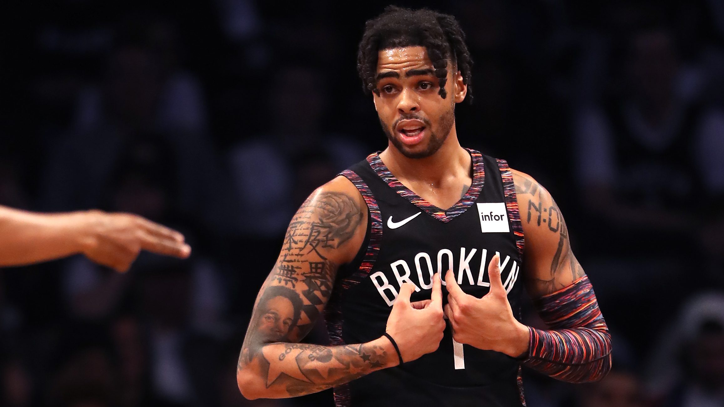 d'angelo russell nets city jersey
