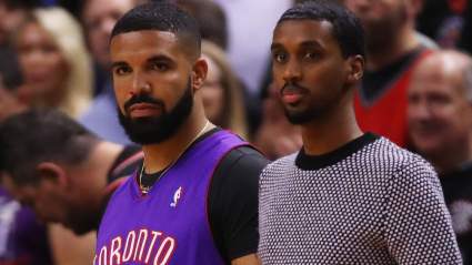 Drake Sits Next to Future the Prince at Raptors Games