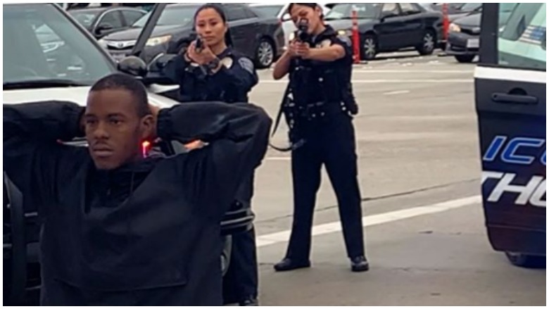 Several Hawthorne, CA Police Officers Hold an Unarmed Black Man at ...