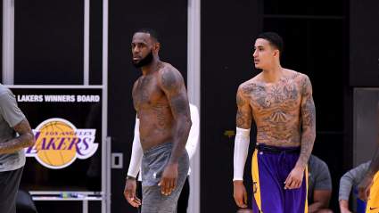 LeBron James and Kyle Kuzma Get Some Reps in With Lakers’ Coach Frank Vogel