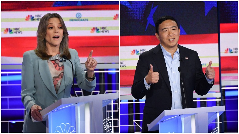 Marianne Williamson and Andrew Yang