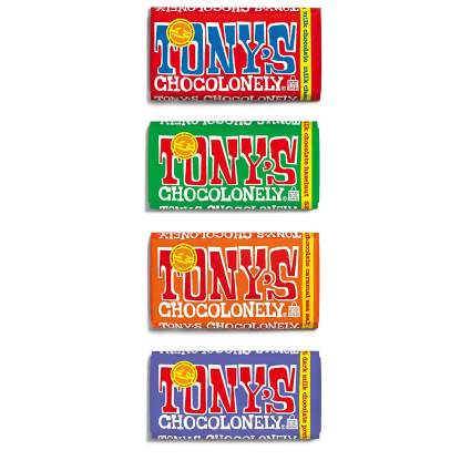 Four bars of Tony's Chocolonely