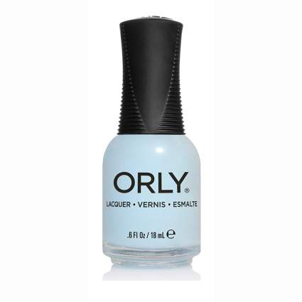 Light sky blue orly nail polish bottle