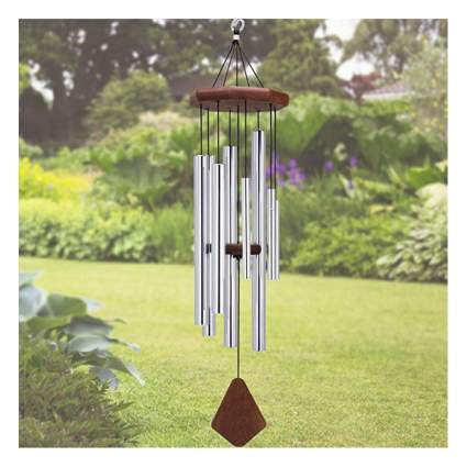 aluminum and wood outdoor wind chime