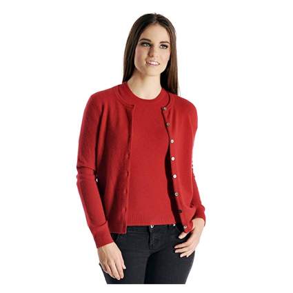 red cashmere sweater twin set