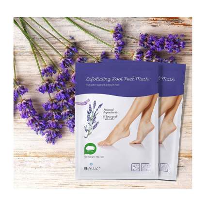 lavender exfoliating foot peel mask