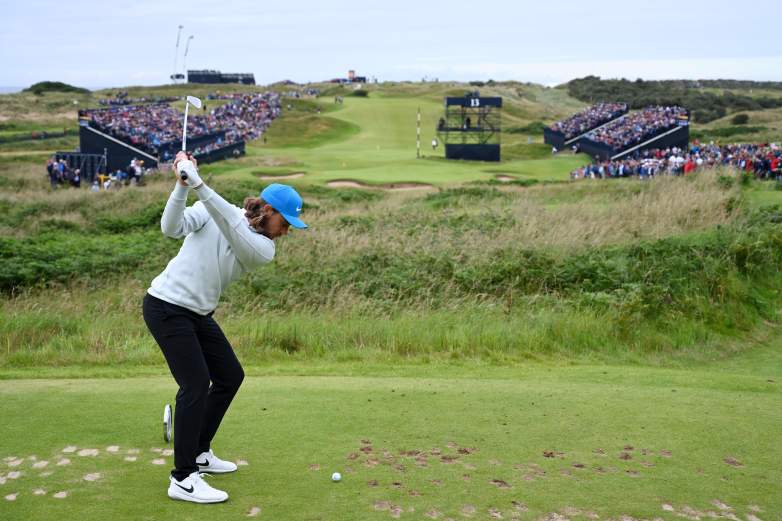 Weather is expected to have a major impact on Sunday's final round at the Open Championship, with heavy rain and gusty winds in the forecast. 