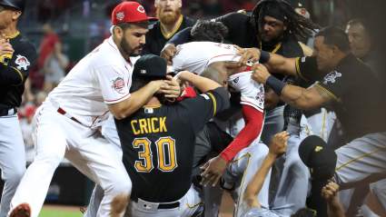 WATCH: Reds & Pirates Clash in Bench Clearing Brawl