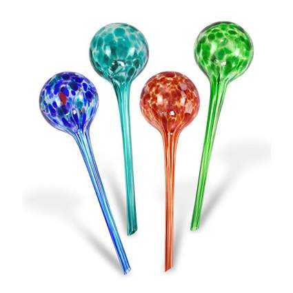 hand blown glass plant watering globes
