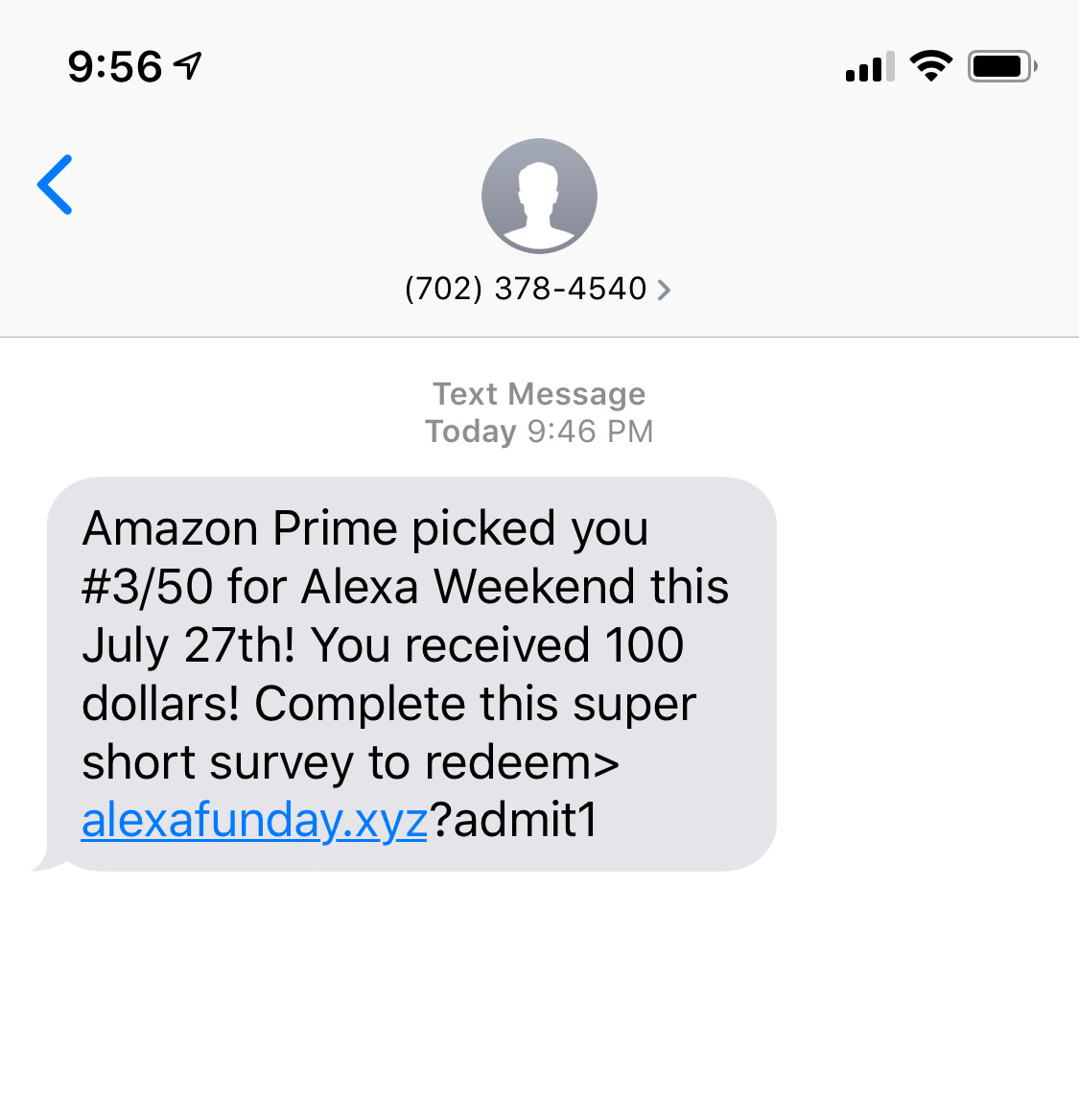 The 'Amazon Prime Alexa Weekend' Text Is a Scam | Heavy.com