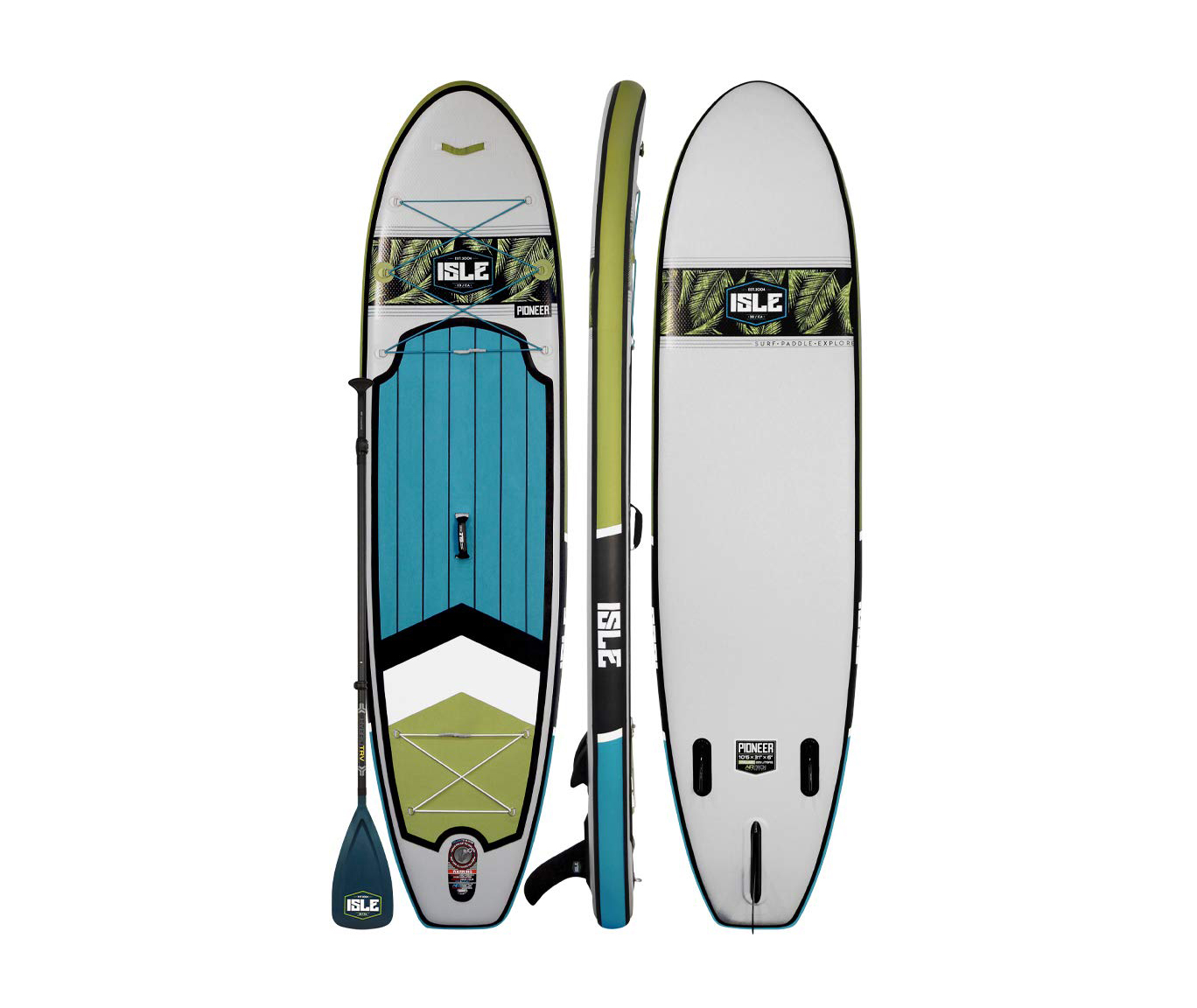 isle surf & sup pioneer inflatable paddle board package