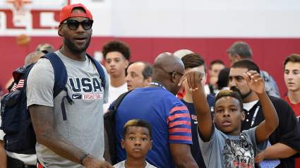LeBron James Joins Sons’ AAU Team Layup Line, Puts On Show [Watch]