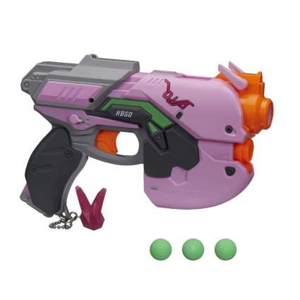NERF Overwatch D.Va Rival Blaster with 3 Overwatch Rival Rounds