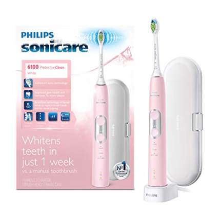 pink sonicare rechargeable toothbrush