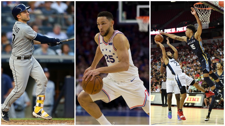 Monday's top sports headlines featured a dramatic finish at Yankee Stadium, Ben Simmons agreeing to a massive deal and the NBA summer league final.