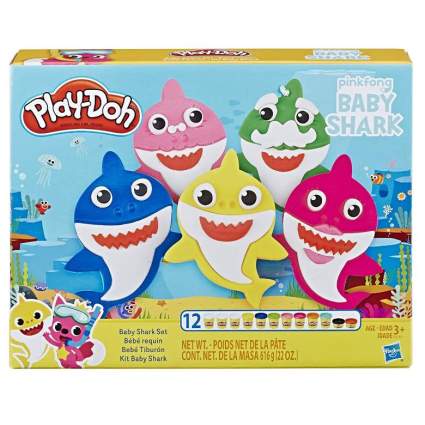 Play-Doh Pinkfong Baby Shark Set with 12 Non-Toxic Cans