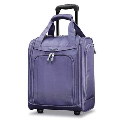 Purple carryon suitcase