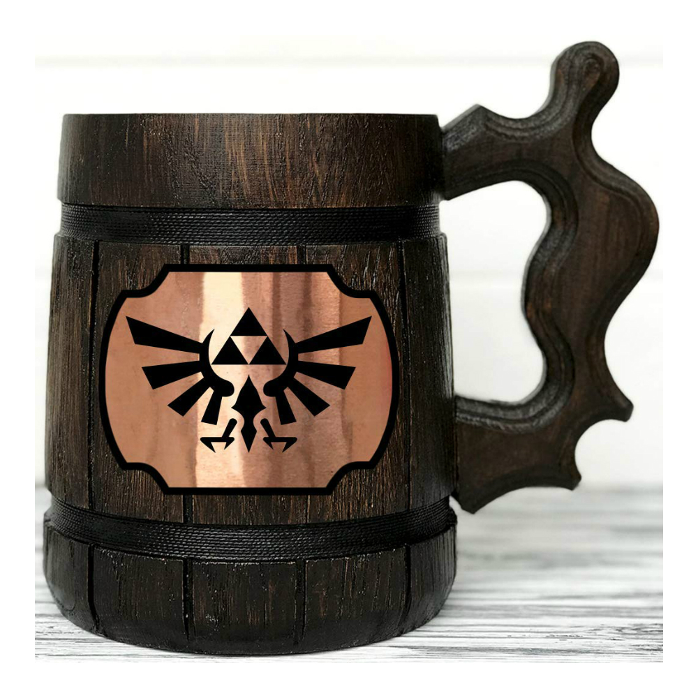 God Of War Kratos Mug Wooden Engraved Gift GOW Beer Stein Gifts For Gamers 
