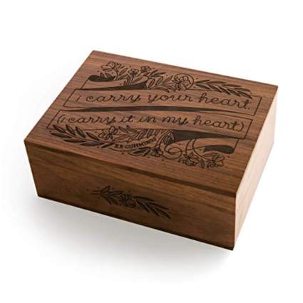 laser cut wooden keepsake box