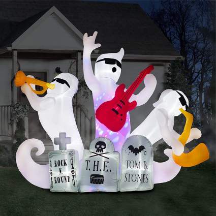 7-Foot Gravestone Ghosts Tombstone Rocking Band Inflatable