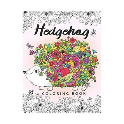 Coloring book with hedgehogs