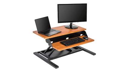 teak adjustable standing desk