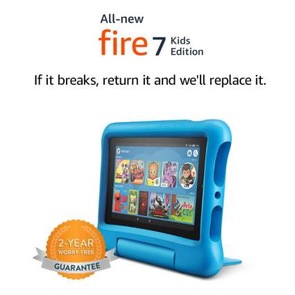 All-New Fire 7 Kids Edition Tablet, 7" Display, 16 GB, Blue Kid-Proof Case