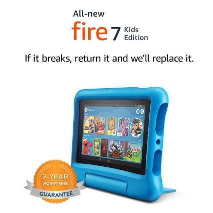 All-New Fire 7 Kids Edition Tablet, 7" Display, 16 GB, Blue Kid-Proof Case