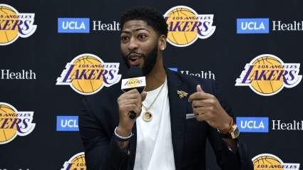 Lakers’ Anthony Davis Challenged by Dodgers’ Kenley Jansen