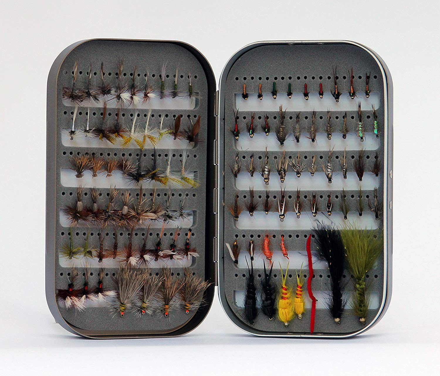 Nymphs SF Fly Fishing Box Flies Case Waterproof Salt-Rresistant Thick Strong Fly Lure Box Deep Slot for Hooks Bead,and so on Dries Streamers