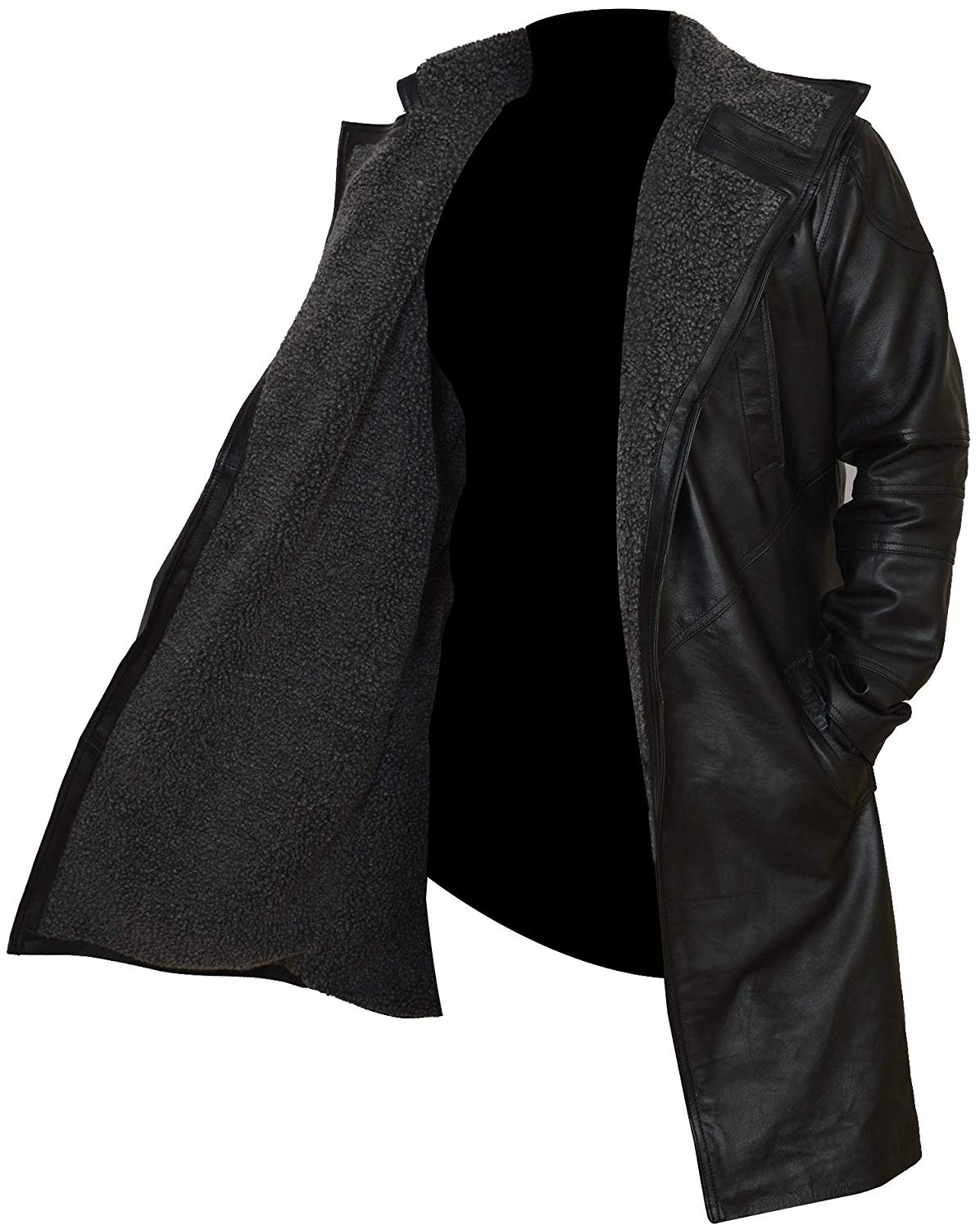 faux leather coat with hood