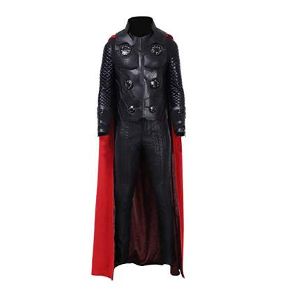 Black Thor costume with red cape
